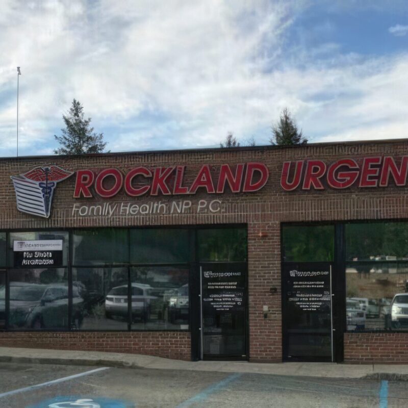 Rockland urgent care brick building