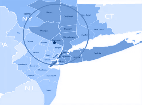 Service area map New York